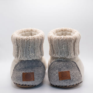 Hand-Felted Wool Mid-Bootie Slippers with Genuine Sheepskin Insole | Natural Rubber Outsole