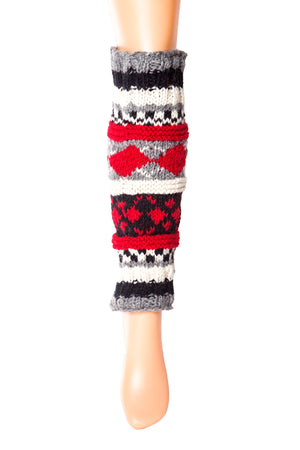 Hand-Knit Wool Leg Warmers / Boot Toppers